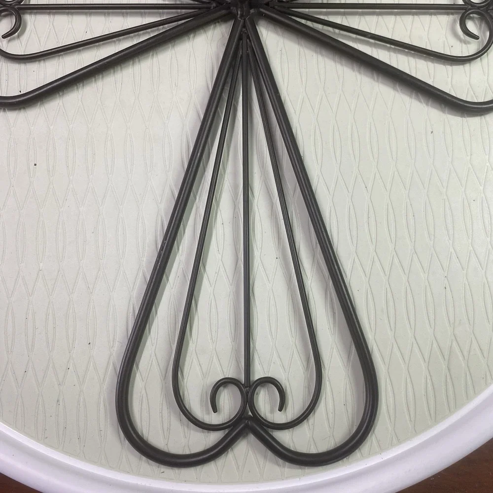 Vintage PartyLite wrought iron Candle Holder Black Metal Cross Sconce 15X 12